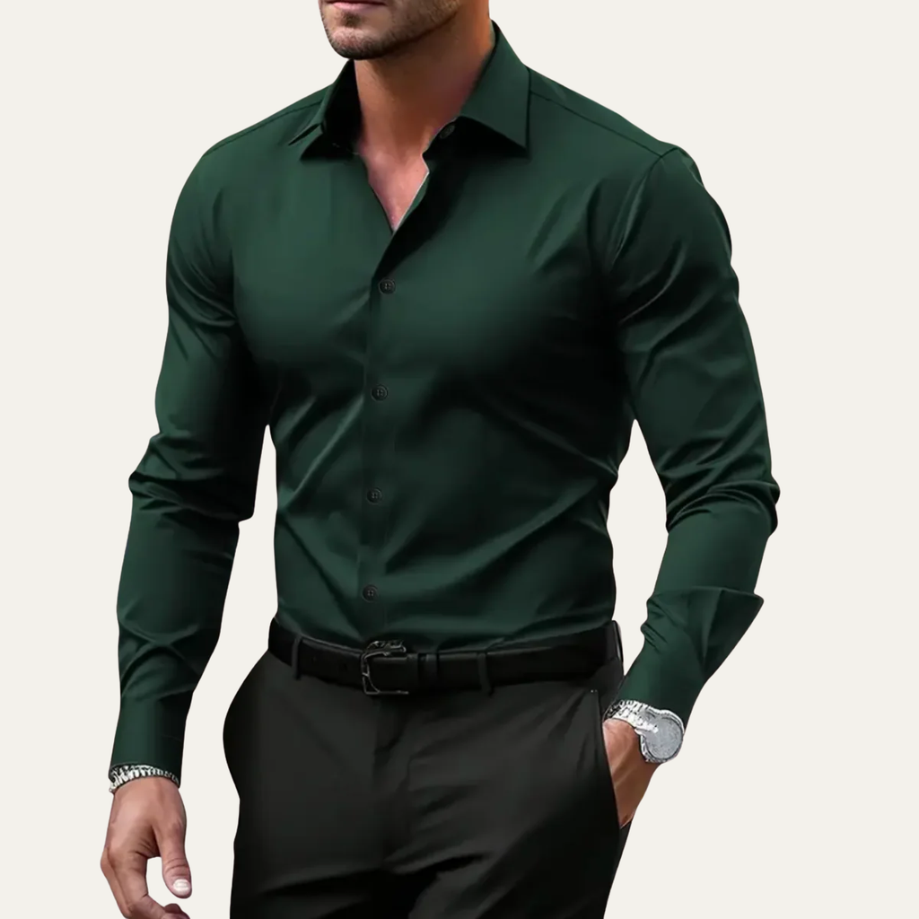 The Hawthorne Men’s Stretch Button Up Slim Fit Dress Shirt
