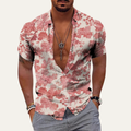 The Pinebrook Hill Men’s Tropical Coconut Print Hawaiian Beach Shirt