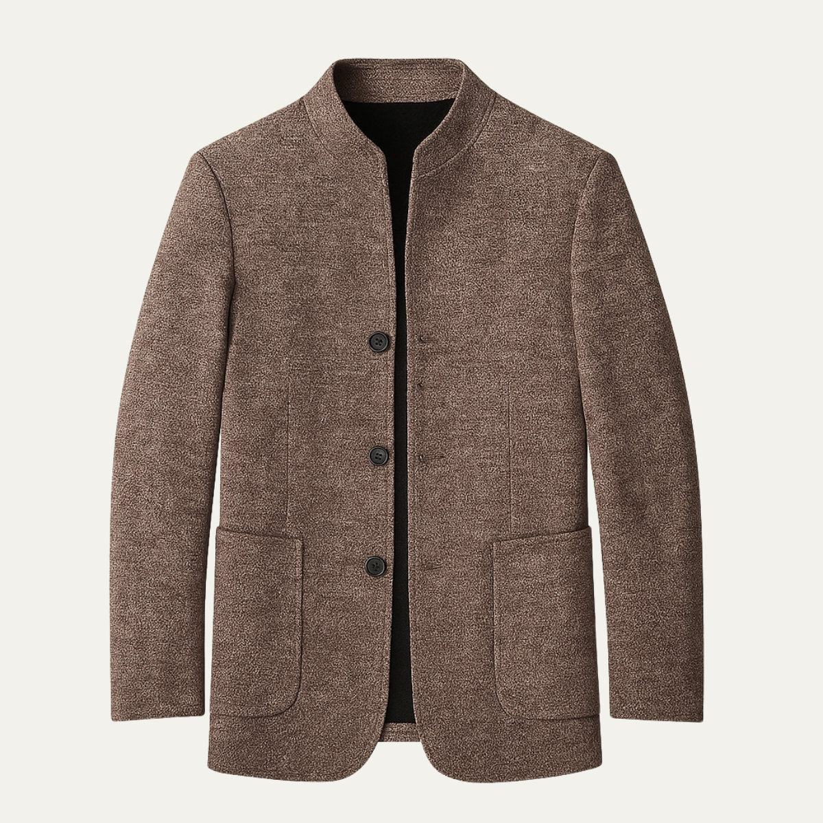Men’s Warm Fleece Stand Collar - Wedding Guest - Blazer
