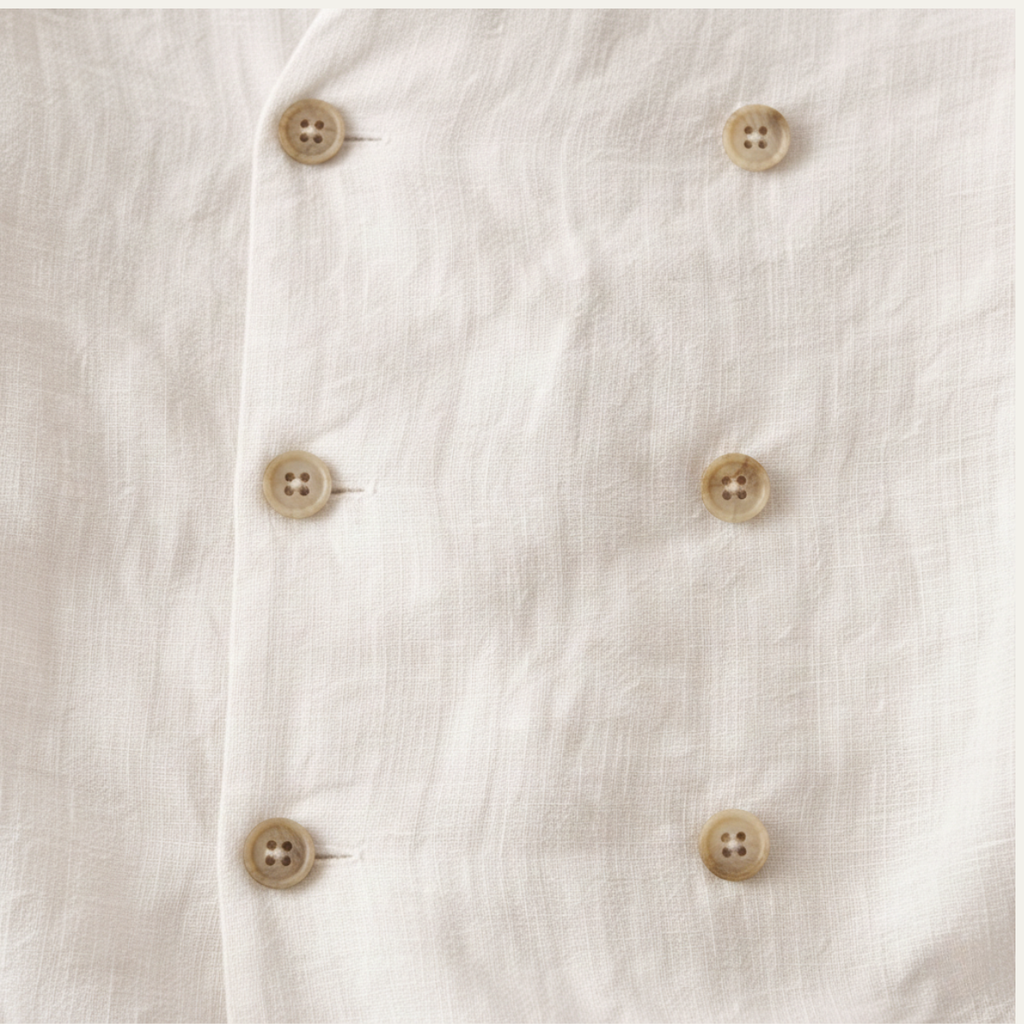 The Coventry Men’s Vintage Double Breasted Cotton Linen Shirt