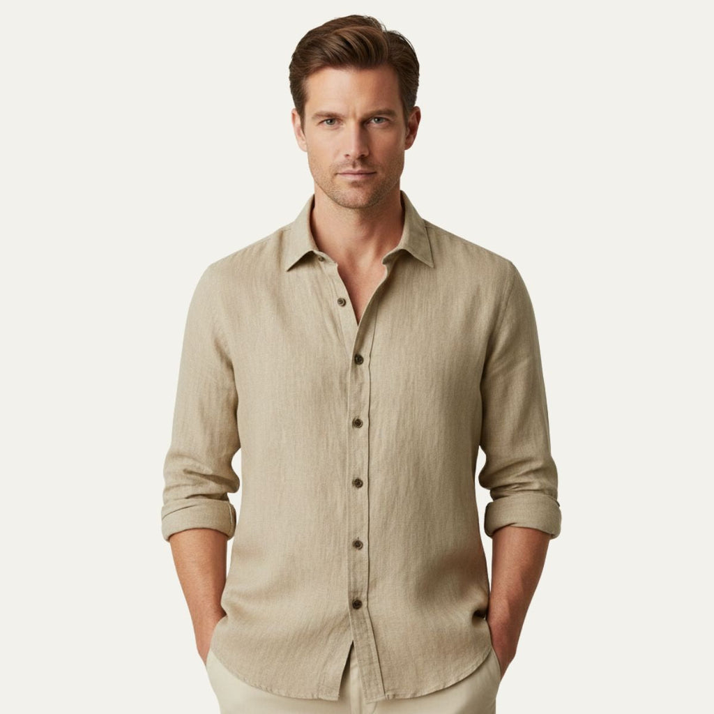 The Zurich Vintage Long Sleeve Cotton Shirt for Men