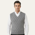 The Alberobello Men’s Warm Textured Knitted V Neck Sweater Vest