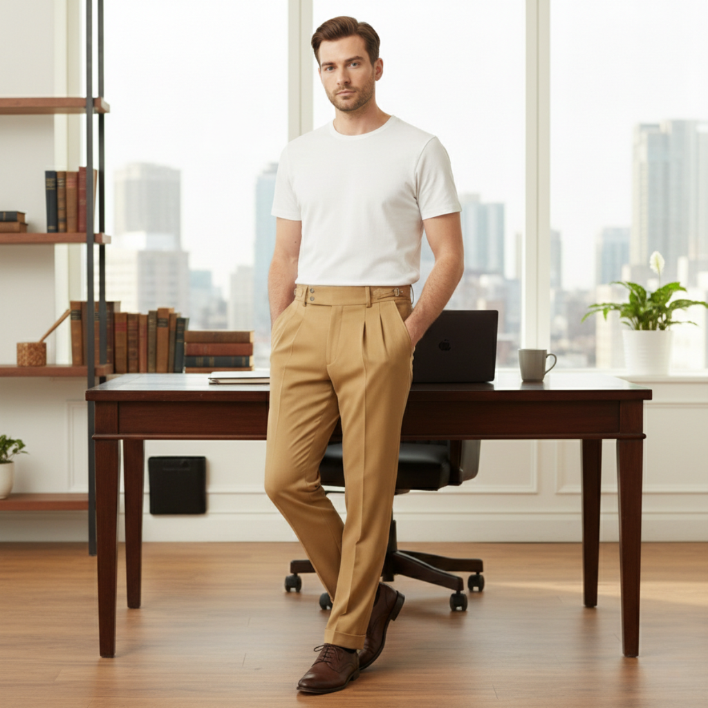 The Waterfall Ridge Men’s Classic Slim Fit Business Suit Pants