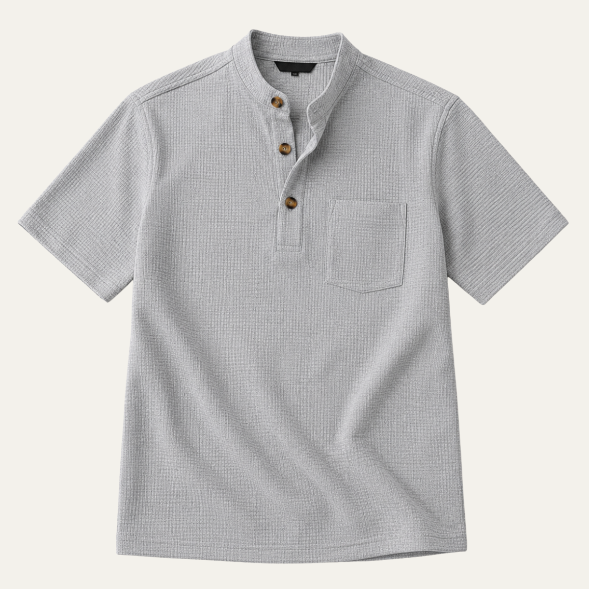 The Manhattan Men’s Waffle Henley Summer Shirt