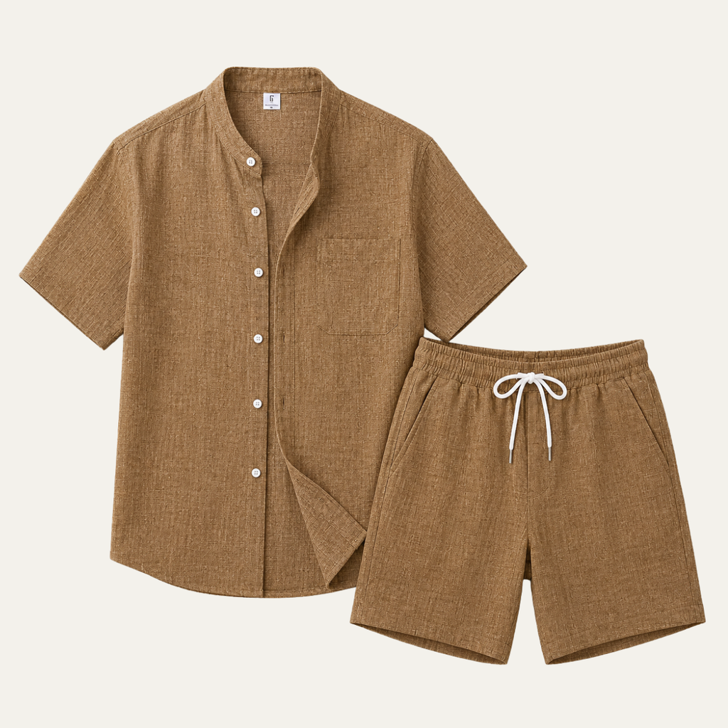 The Sedona Men’s Linen Lounge Matching Set