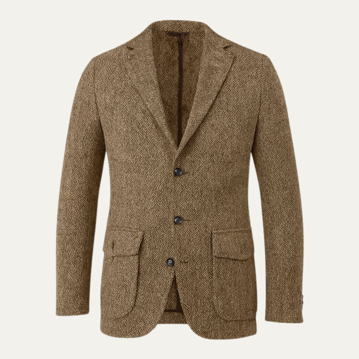 Men’s Single Breasted Herringbone Tweed Blazer - Wedding Guest