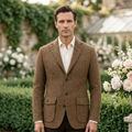 The Soveria Men’s Single Breasted Herringbone Tweed Blazer - Wedding Guest