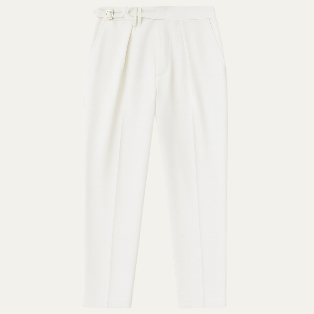 The Burleigh Men’s Tailored Slim Fit Pleated Casual Dress Pants