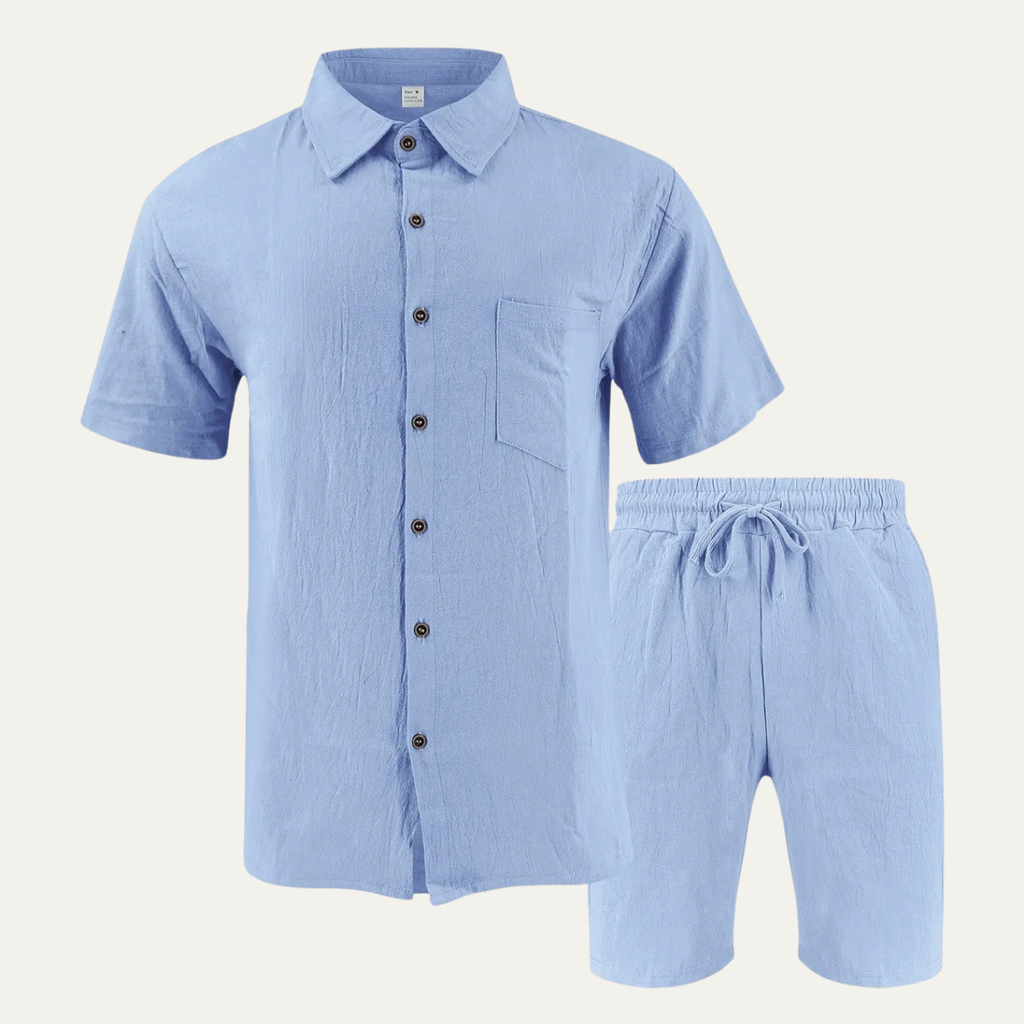 The Aspen Men’s Linen Beach Matching Set