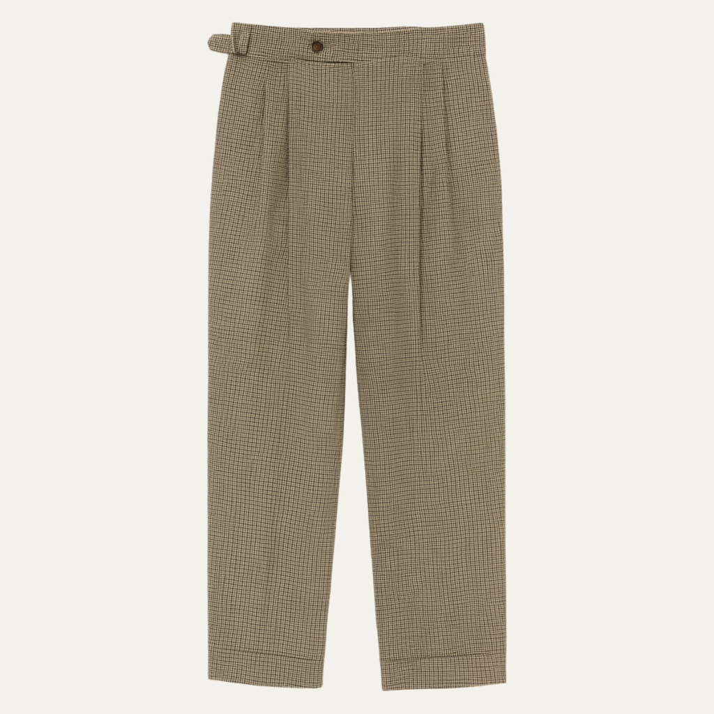 The Barossa Men’s High Waisted Houndstooth Vintage Dress Pants