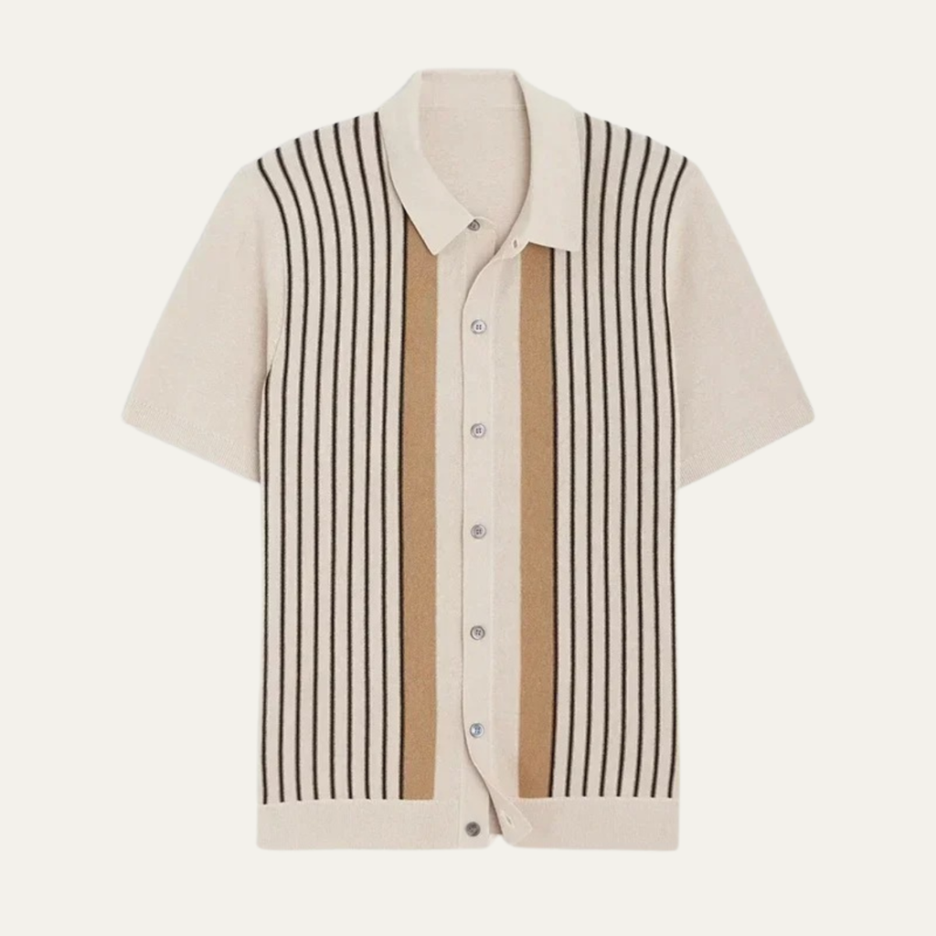 The Carmel Men’s Striped Knit Summer Shirt