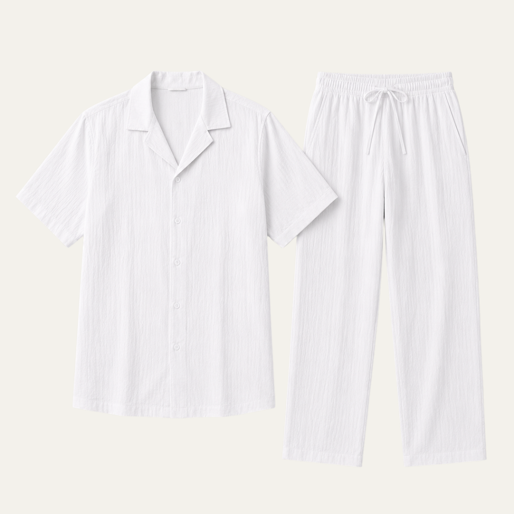 The Springdale Men’s Casual Linen Lounge Matching Set