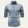 The Meadowford Men’s Slim Fit Cowboy Style Denim Shirt