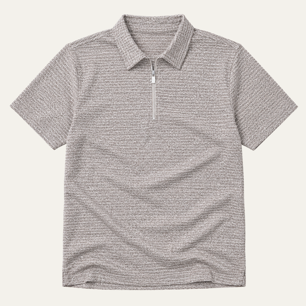 The Ravenswood Men’s Waffle Knit Half Zip Polo Shirt