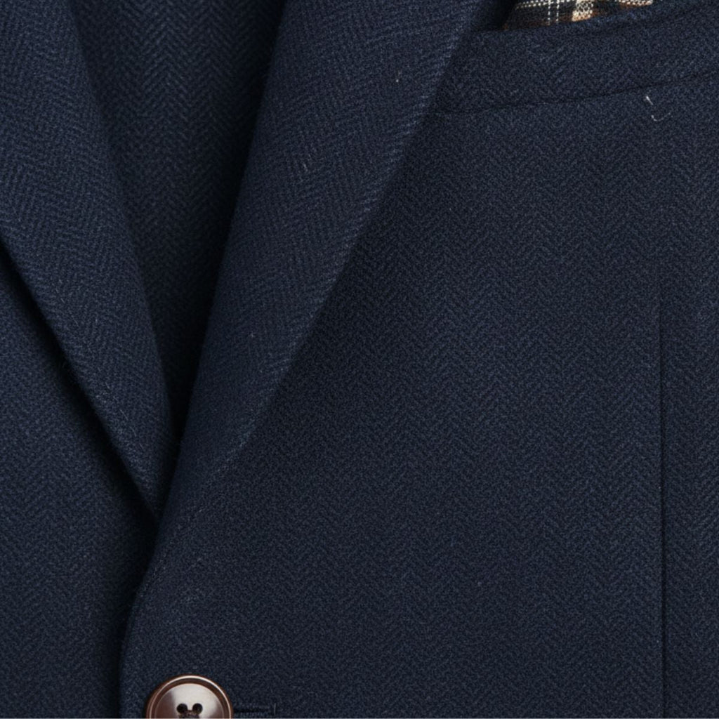 The Gravedona Men’s Office Herringbone Single Breasted Wool - Wedding Guest Tweed Blazer Jacket