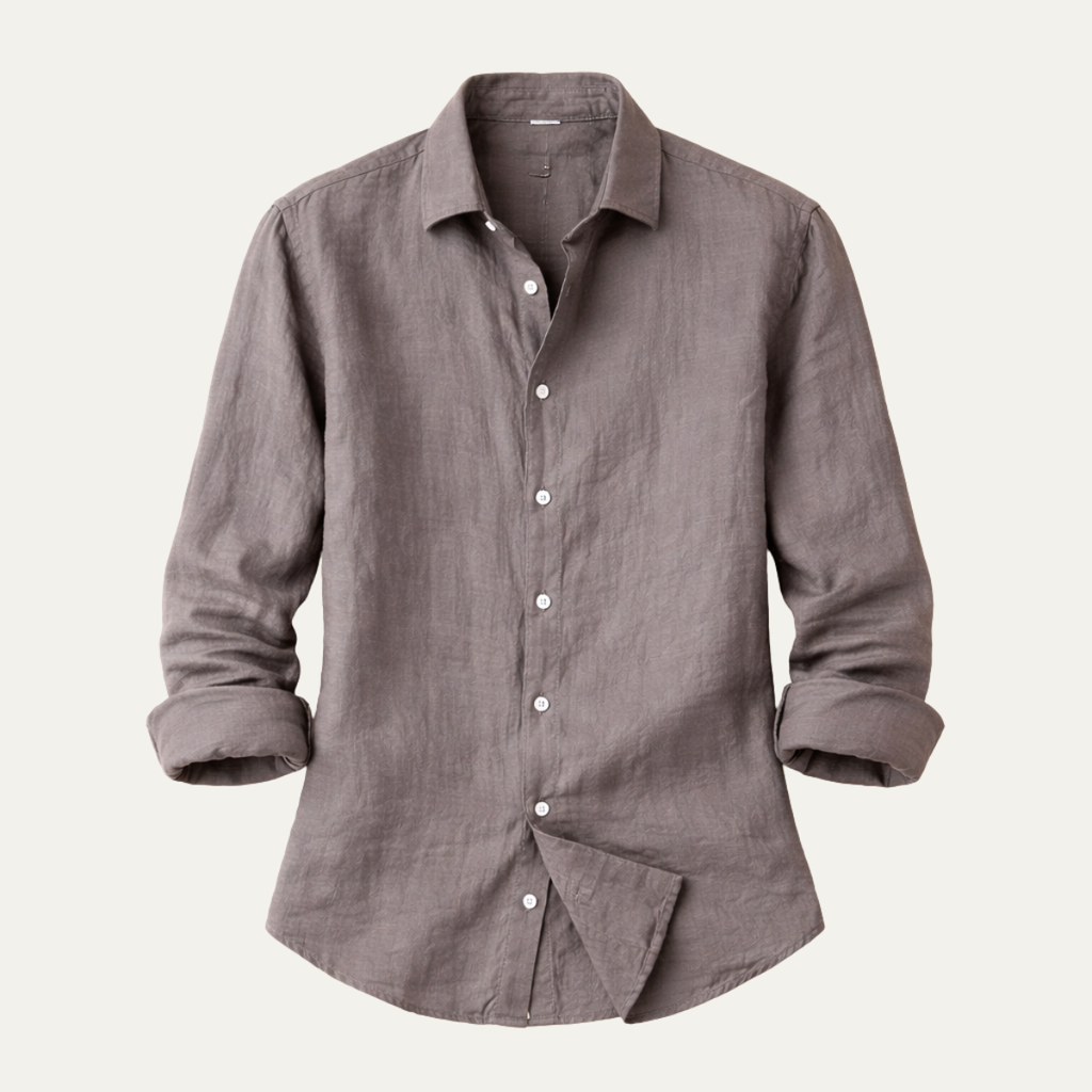 The Ironridge Men’s Linen Lightweight Turn Down Collar Trendy Shirt