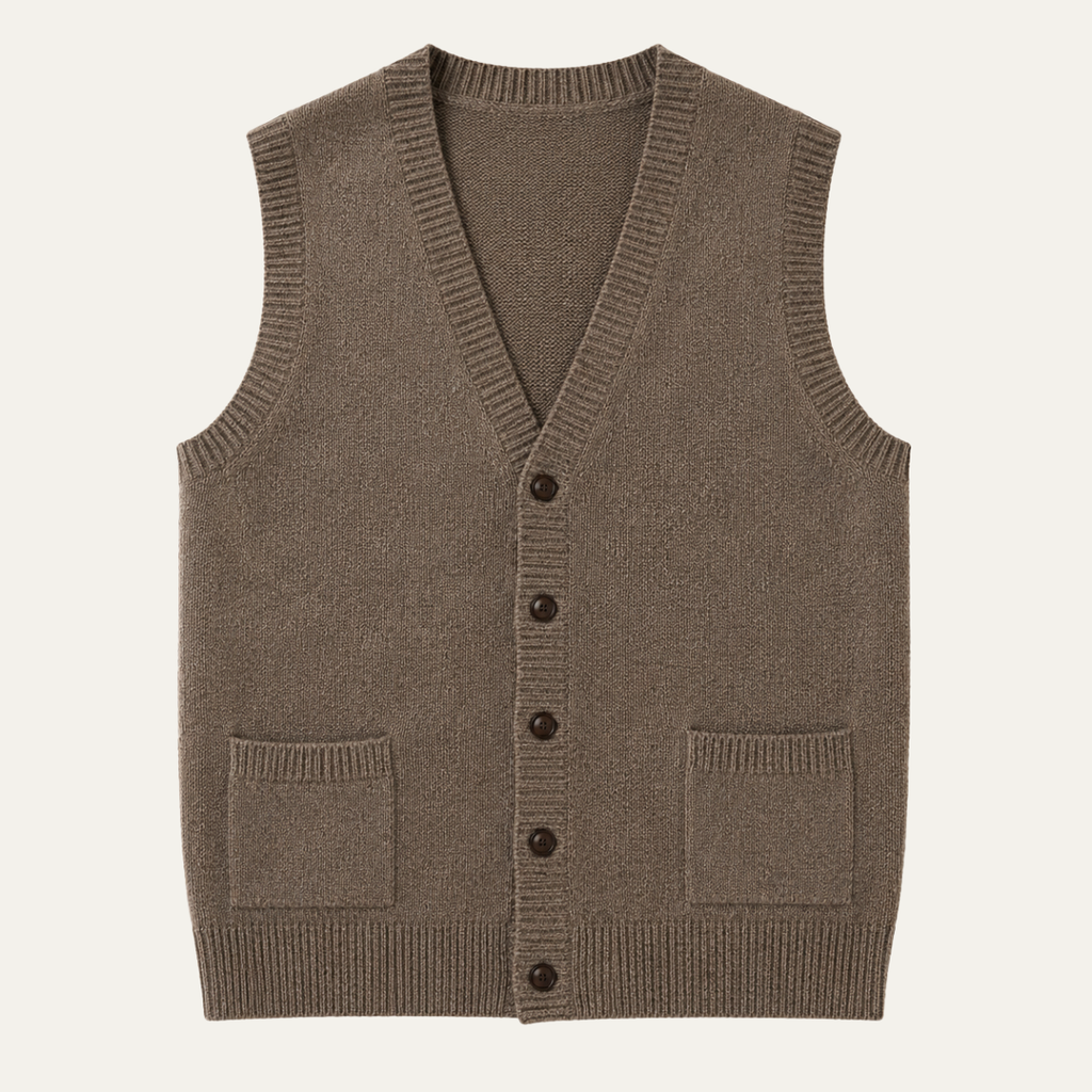 Men’s Smart Casual Button Front Knit Vest