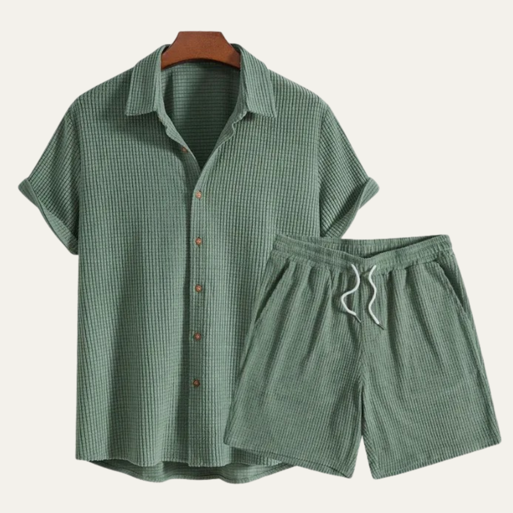 The Longview Men’s Summer Casual Set Shirt & Shorts