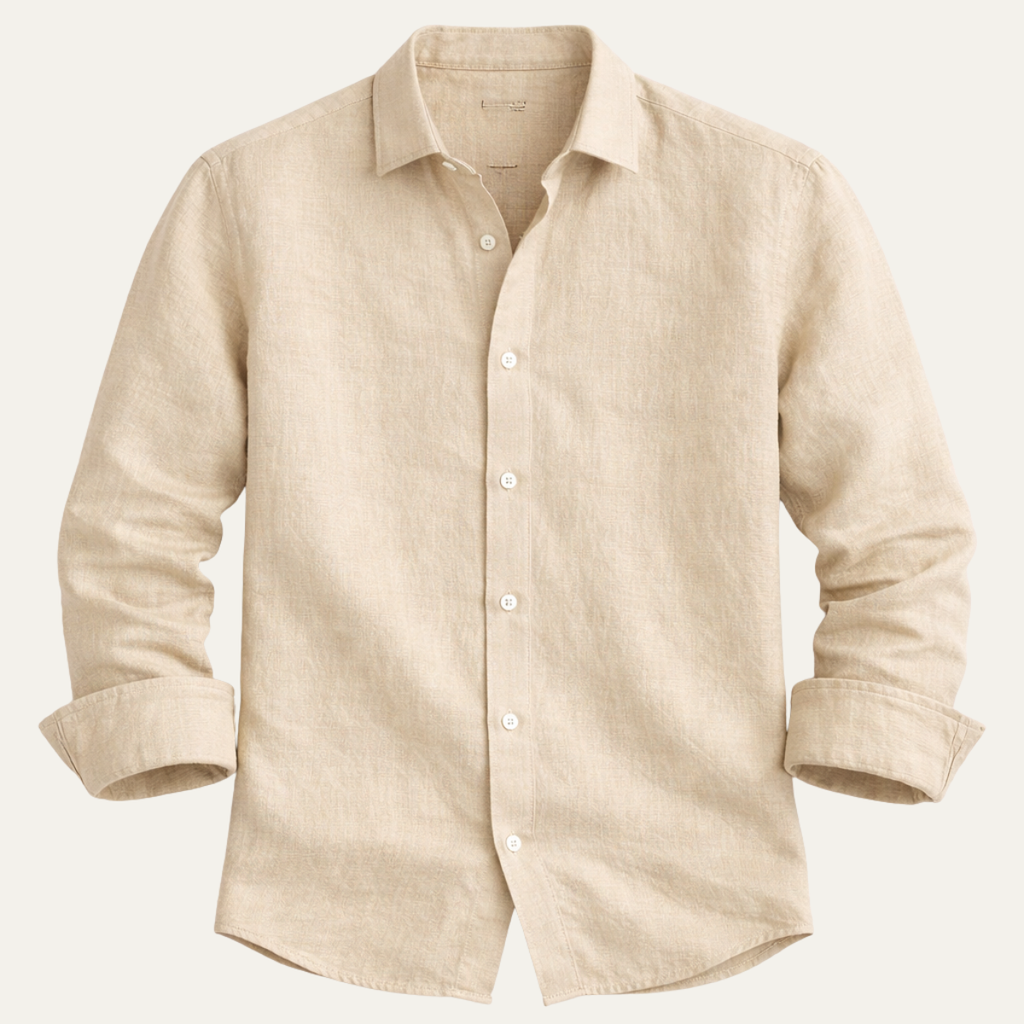 The Alberobello Men’s Solid Color Summer Linen Button Up Shirt