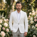 The Ceccano Men’s Casual Textured Rose Pattern Slim Fit Blazer - Wedding Guest