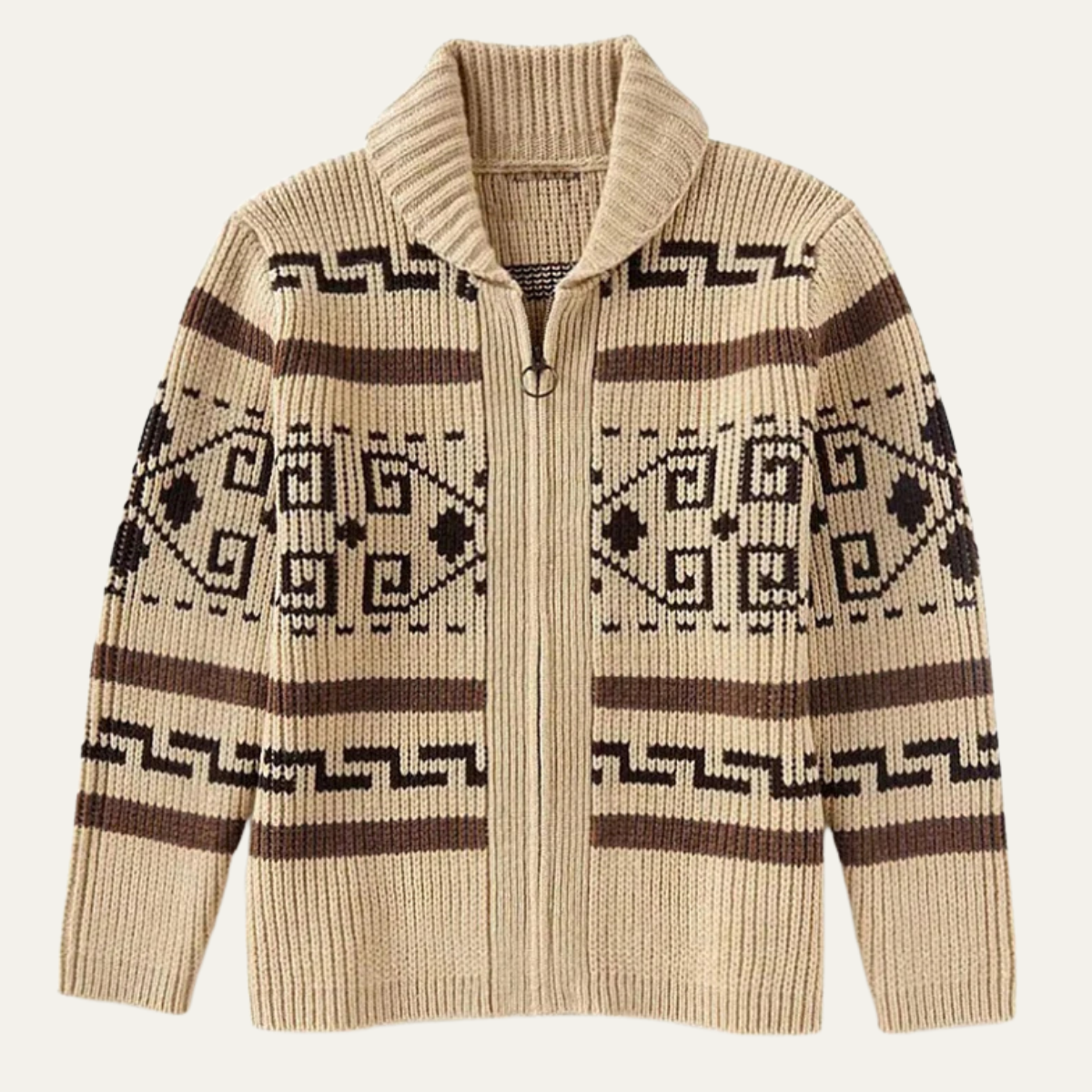 The Serravalle Men’s Button Up Knit Cashmere Shawl Collar Cardigan