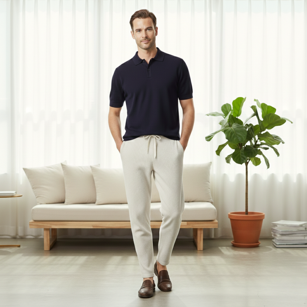 The Barrington Men’s Casual Ribbed Slim Fit Lightweight Pants