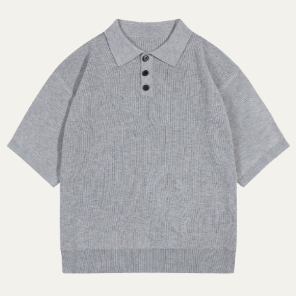 The Surry Hills Men’s Casual Solid Color Knitted Polo Shirt