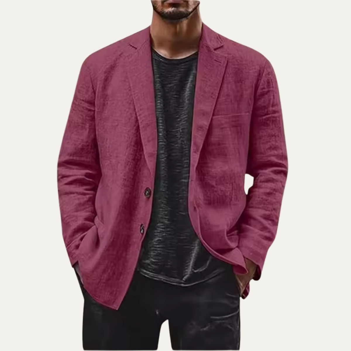 The Woodside Men’s Lightweight Linen Blazer