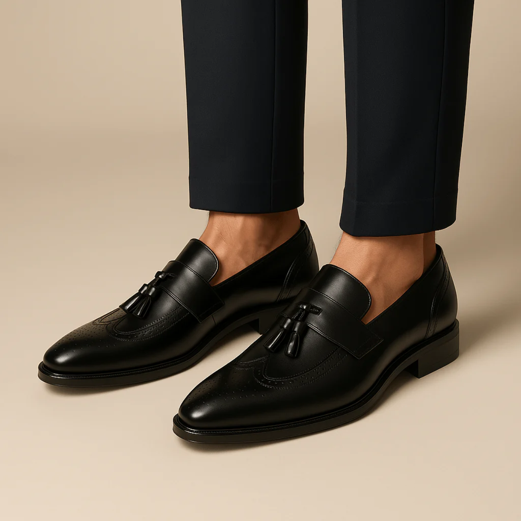The Viareggio Men’s Leather Penny Loafers