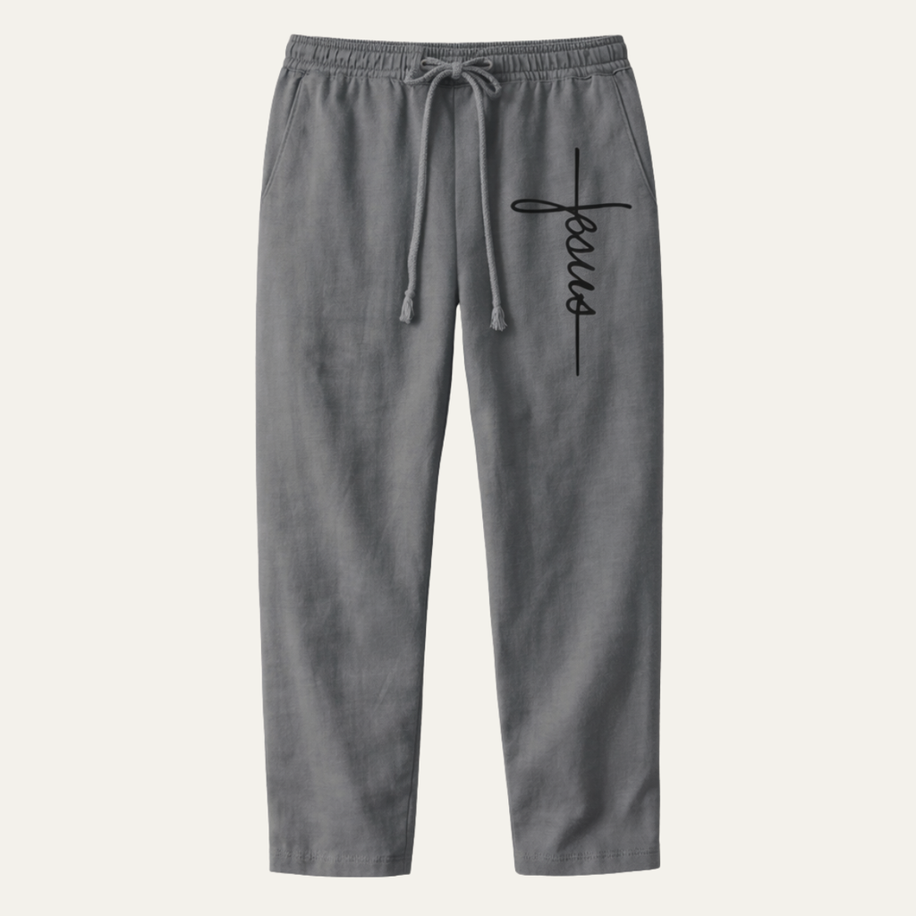The Cedarbrook Men’s Breathable Relaxed Fit Linen Wide Leg Drawstring Pants