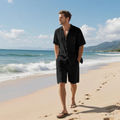 The Kirkwood Men’s Lightweight Summer Short Sleeve Shirt & Shorts Set