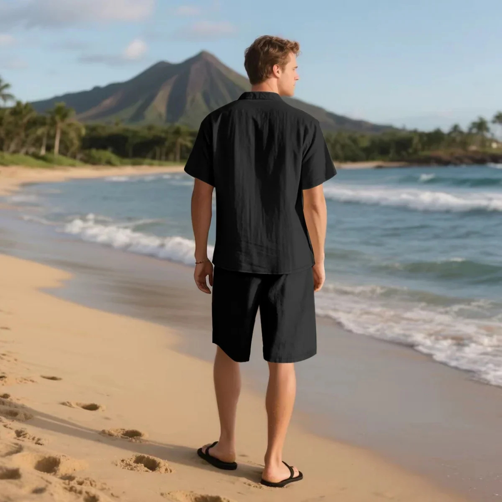 The Kirkwood Men’s Lightweight Summer Short Sleeve Shirt & Shorts Set