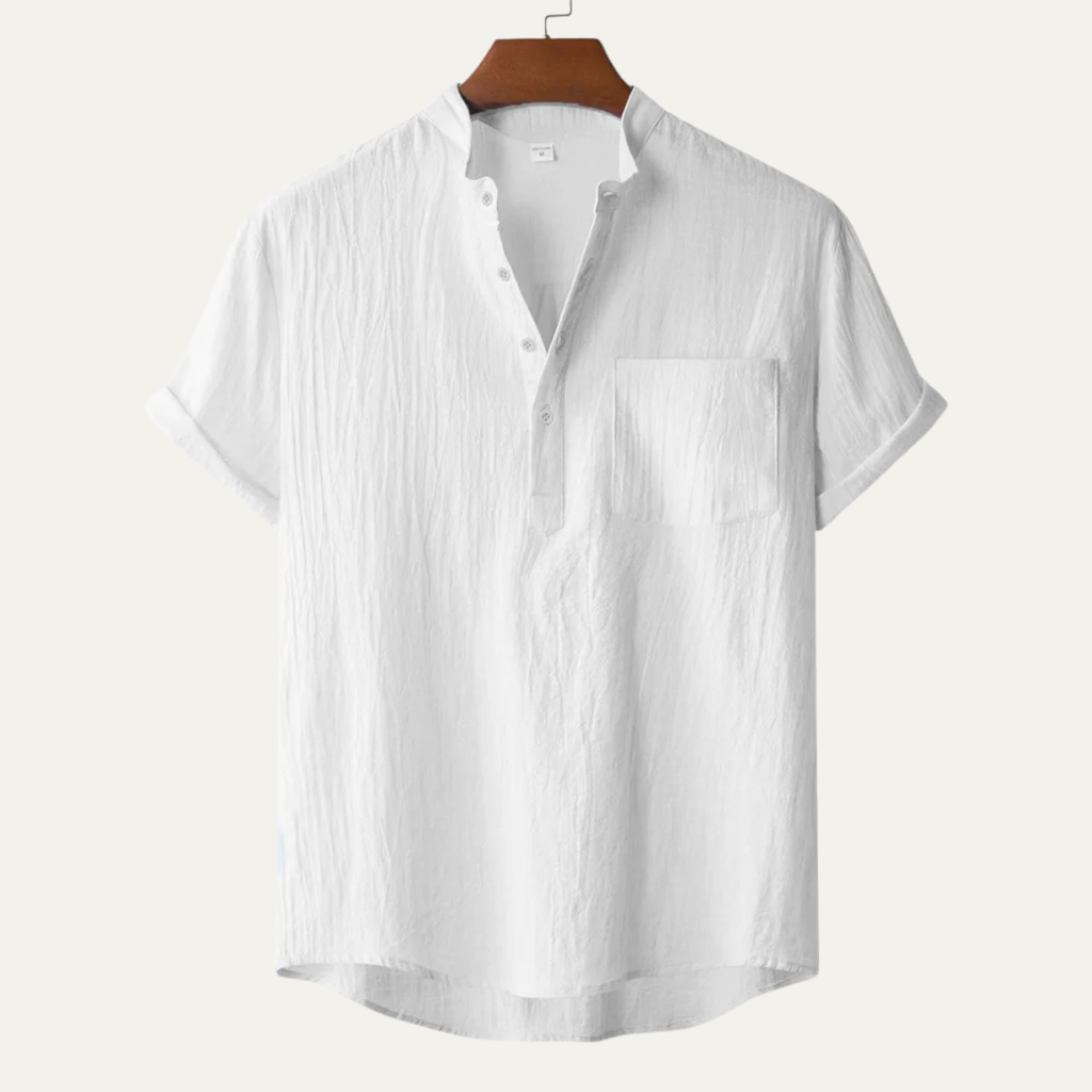 The Paddington Men’s Breathable Cotton Linen Henley Shirt