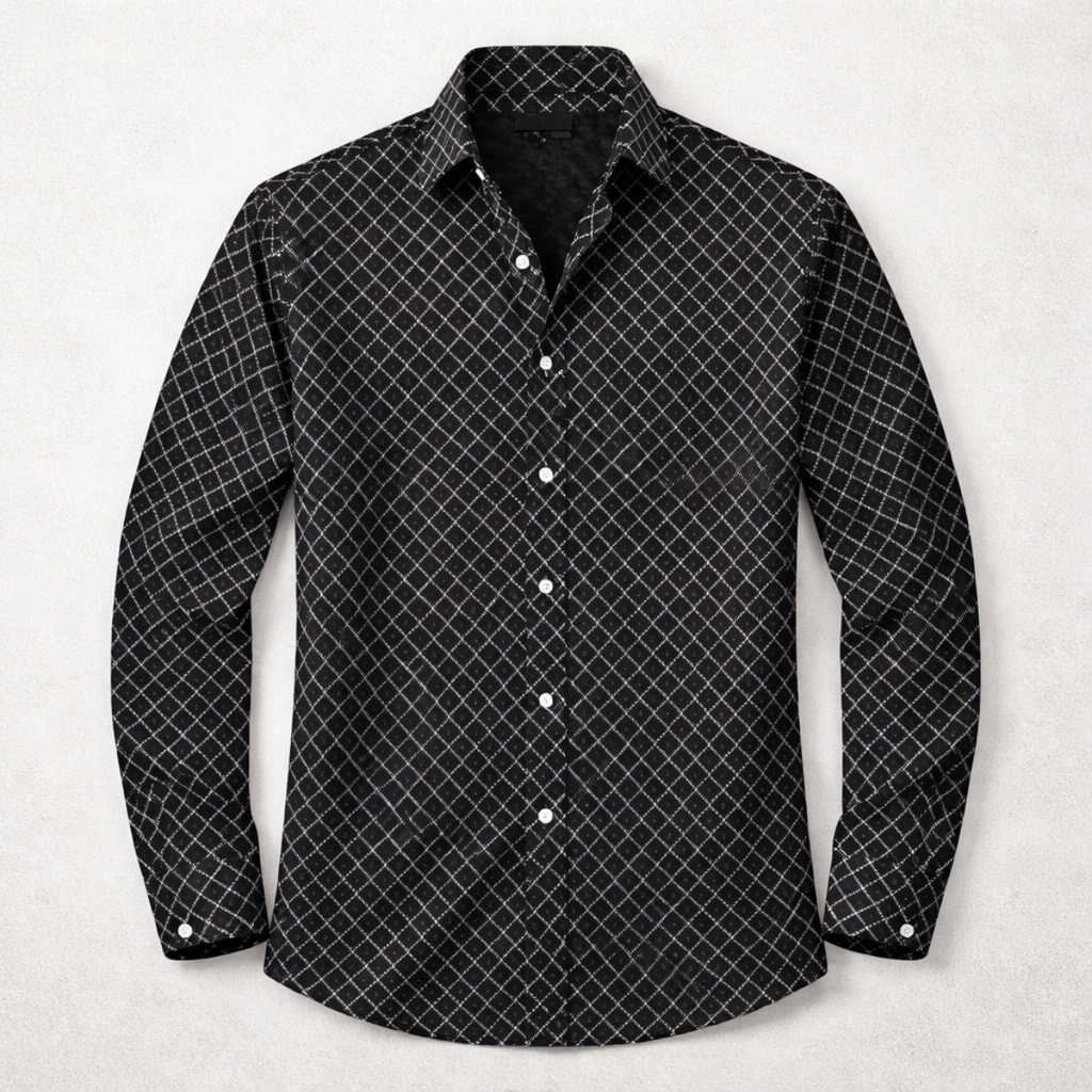 The Merano Men’s Geometric Print Button Down Shirt