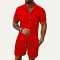 The Meadowhill Men’s Breathable Trendy Summer Set – Shirt & Shorts