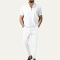 The Thornwood Men’s Casual Lounge Short Sleeve Top & Pants Set