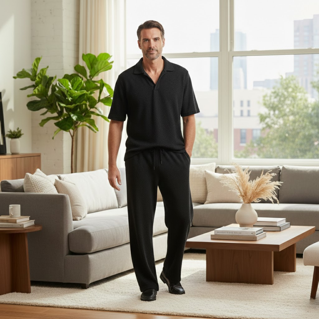 The Warwick Men’s Relaxed Trendy Summer Set – Shirt & Pants