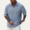 The Wellington Men’s Crochet Knit Polo Shirt