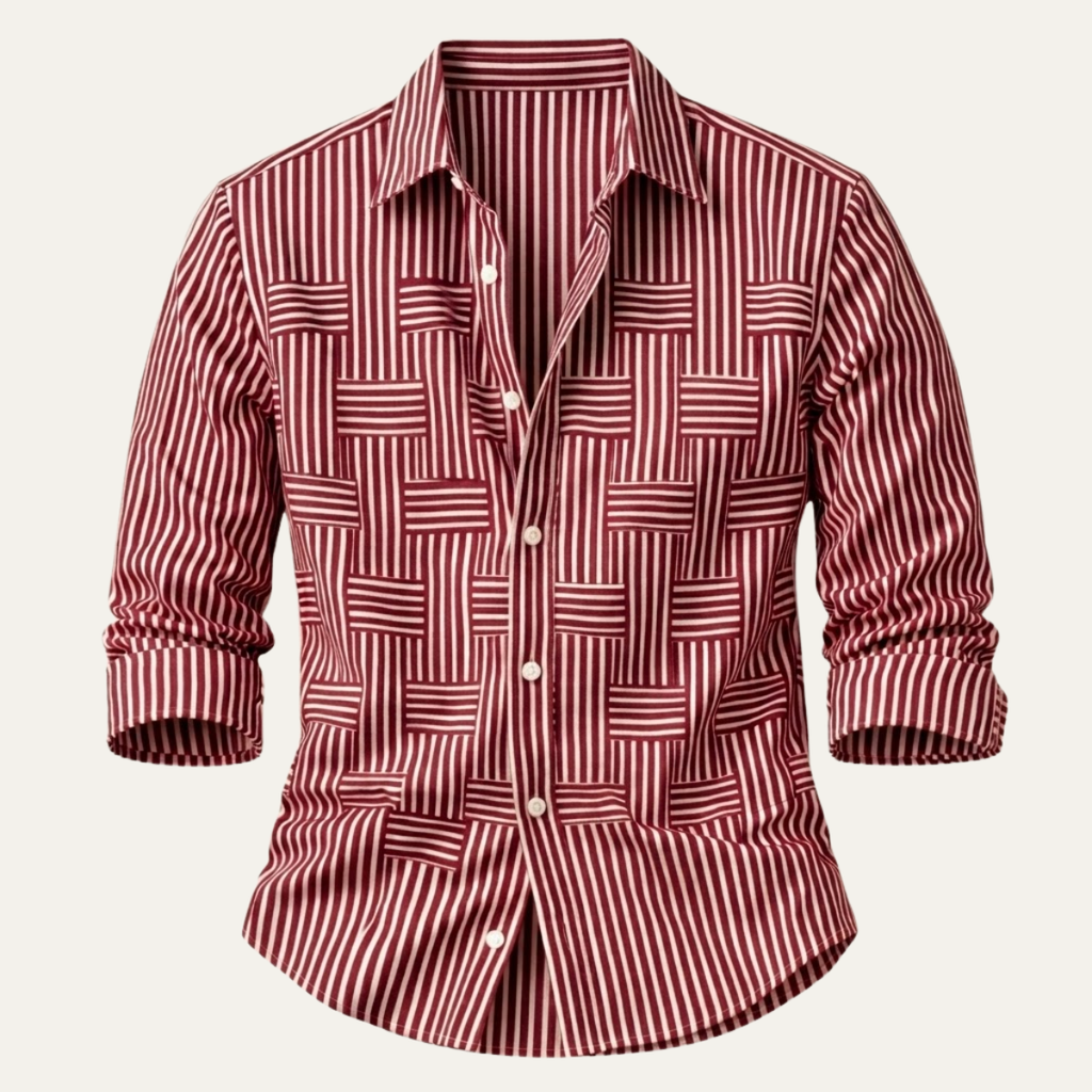 The Dunhill Men’s Lightweight Striped Wrinkle Resistant Shirt