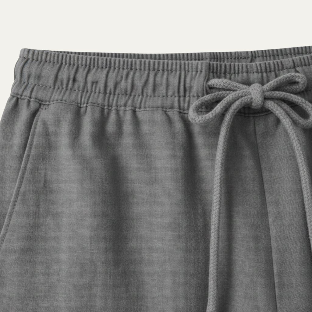 The Cedarbrook Men’s Breathable Relaxed Fit Linen Wide Leg Drawstring Pants