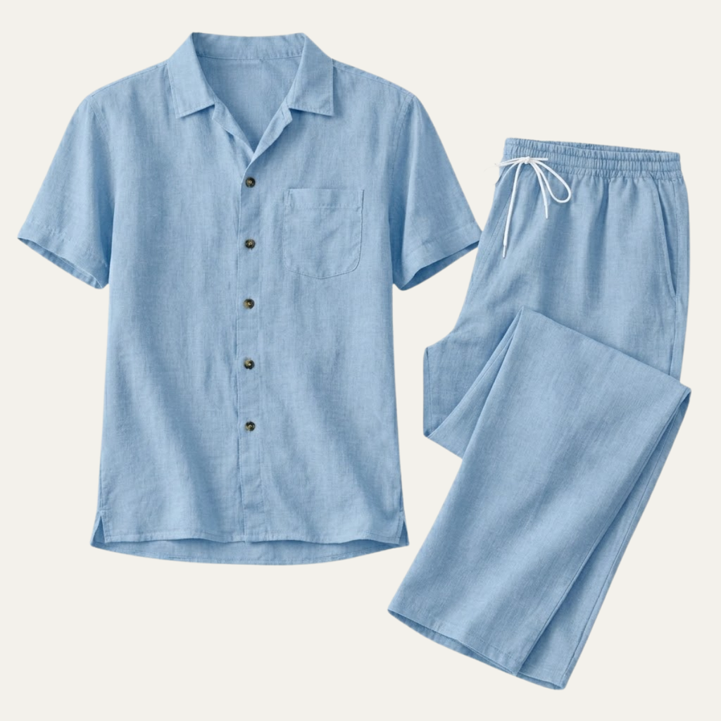 The Meadowfall Men’s Trendy Summer Set – Shirt & Pants