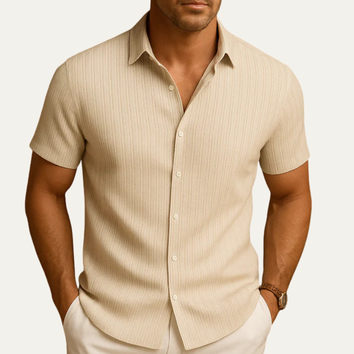 The Lazise Men's Short Sleeve Button Shirt
