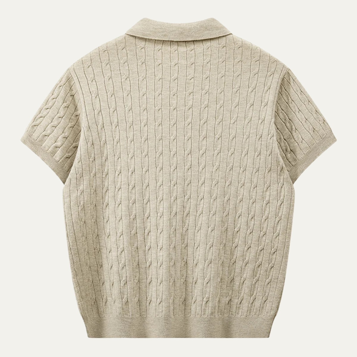 The Encino Men’s Cable Knit Polo Shirt