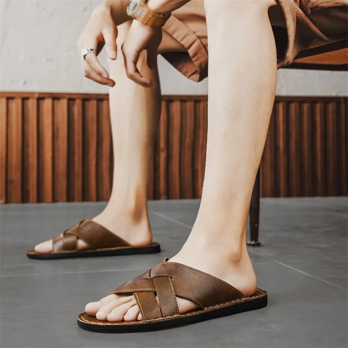 The Marin Men’s Soft Sole Comfort Slide Sandals
