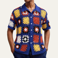 The Foligno Men’s Relaxed Fit Crochet Polo Shirt