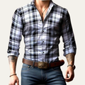 The Livorno Men’s Western Style Shirt Cowboy Print Trendy Shirt