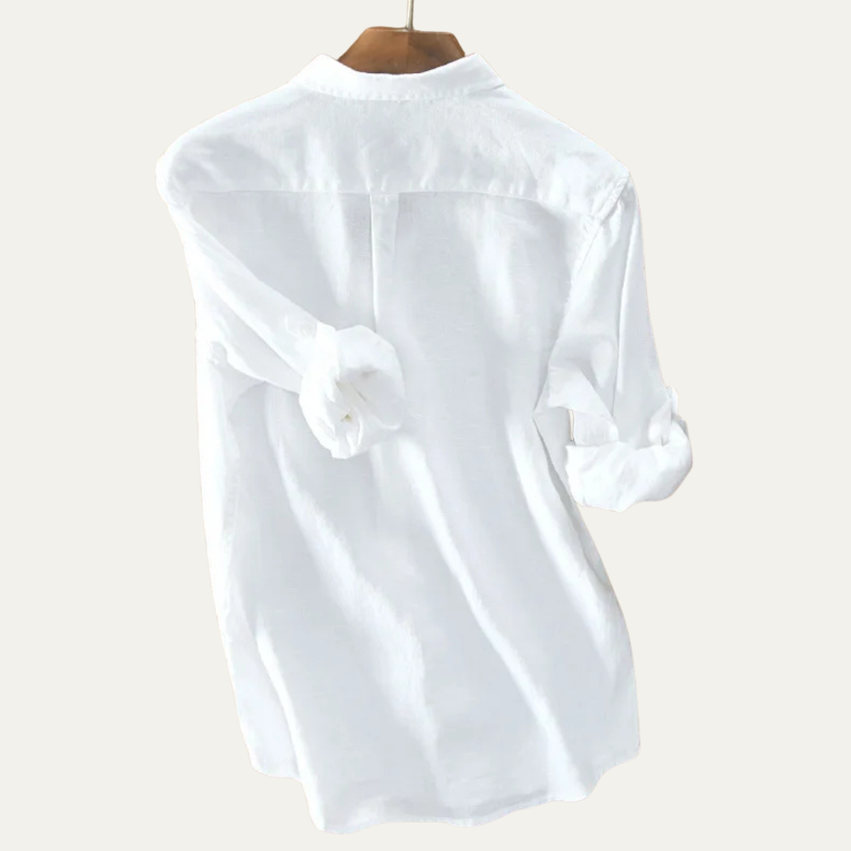 The Woodhall Men’s Linen Italian Style Casual Button Up Shirt