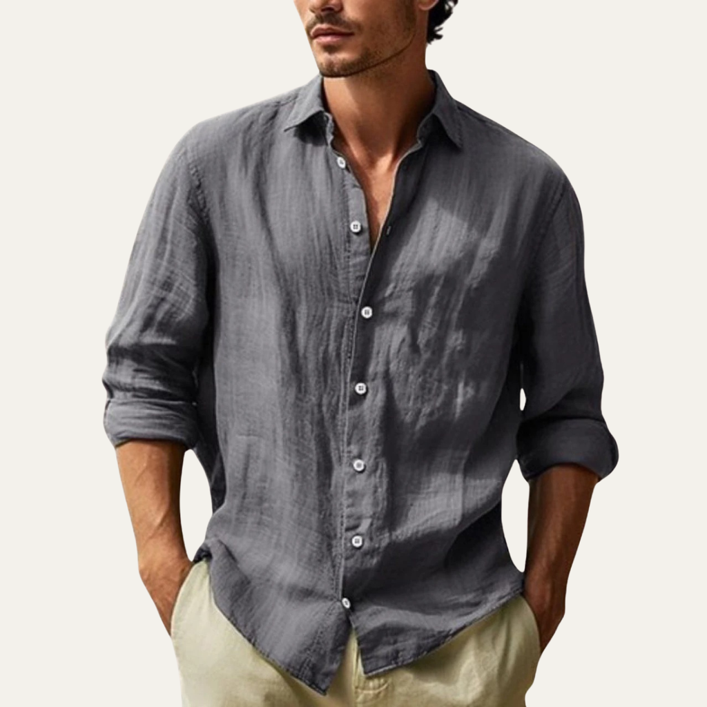 The Summerville Men’s Lightweight Button Down Cotton Shirt