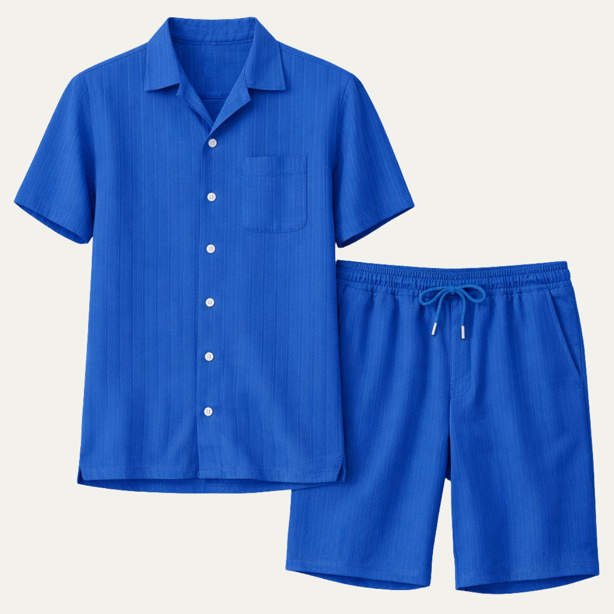 The Glenhaven Falls Men’s Breathable Soft Summer Set – Shirt & Shorts