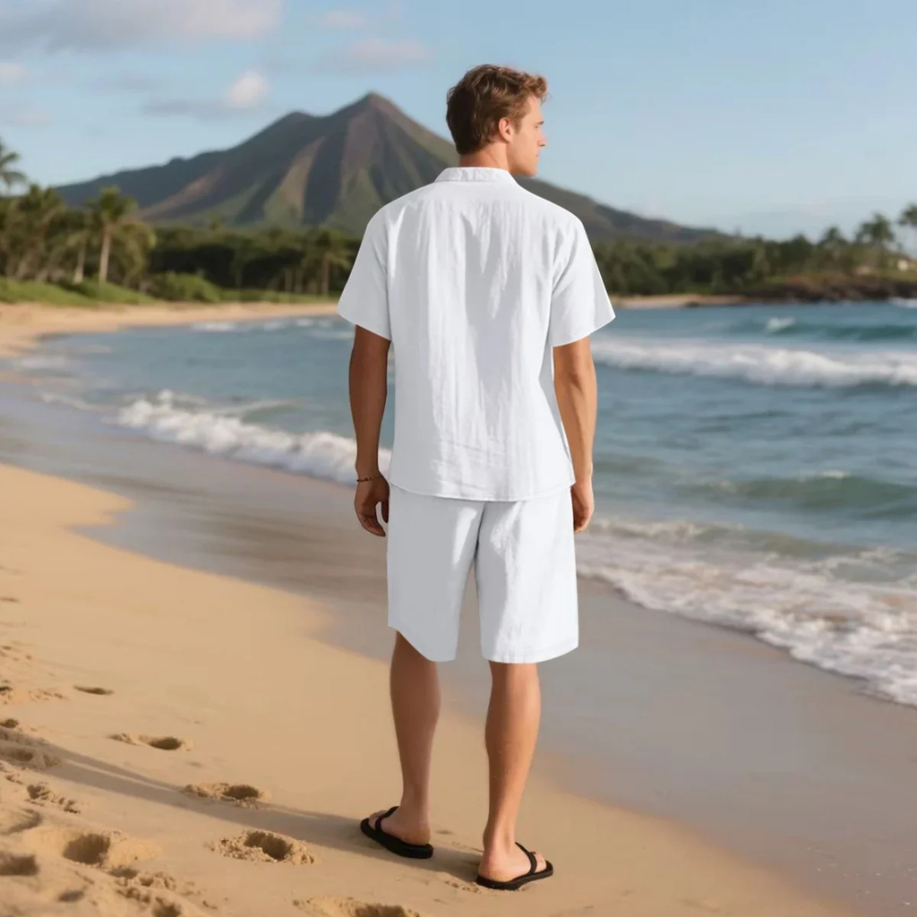 The Kirkwood Men’s Lightweight Summer Short Sleeve Shirt & Shorts Set